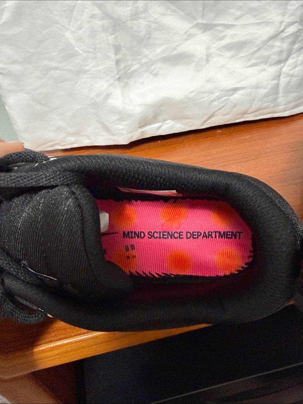 Nike Mind 002 Men’s Black Athletic Sneakers with Orange Accents - Picture 7 of 8